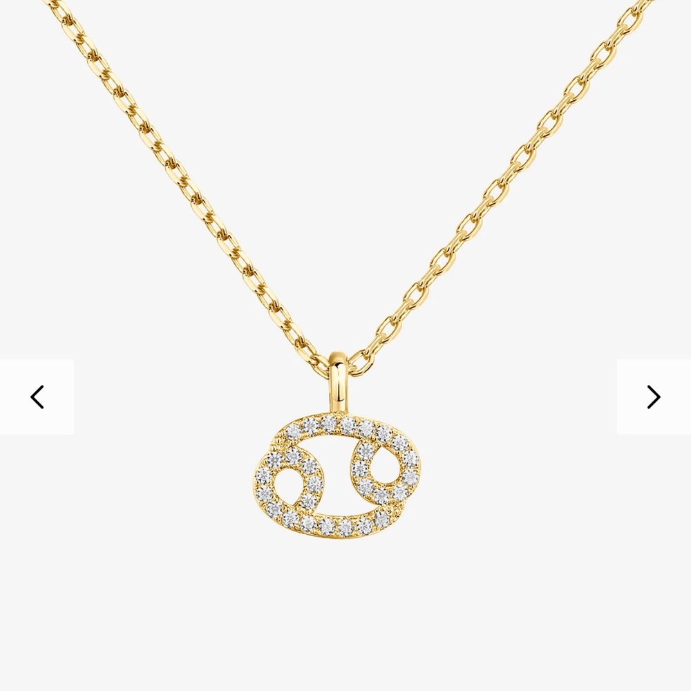 PAVOI Gold-Plated Zodiac Cancer Necklace